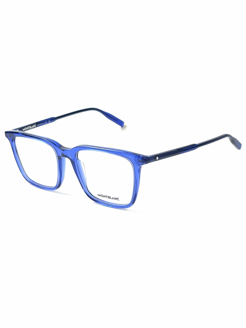 Montblanc MB 0011O 019 Blue Square Eyeglass MB0011O Authentic New Men’s